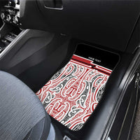 Personalised Toitu Te Tiriti Aotearoa 1840 Car Mats Red Kowhaiwhai Puhoro LT9 - Polynesian Pride
