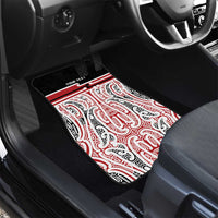 Personalised Toitu Te Tiriti Aotearoa 1840 Car Mats Red Kowhaiwhai Puhoro LT9 - Polynesian Pride