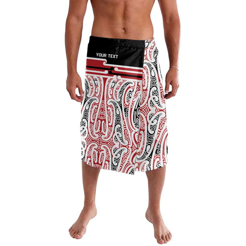 Personalised Toitu Te Tiriti Aotearoa 1840 Lavalava Red Kowhaiwhai Puhoro - Polynesian Pride