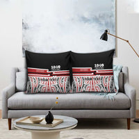 Personalised Toitu Te Tiriti Aotearoa 1840 Pillow Cover Red Kowhaiwhai Puhoro LT9 - Polynesian Pride