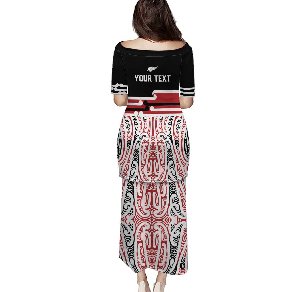 Personalised Toitu Te Tiriti Aotearoa 1840 Puletasi Red Kowhaiwhai Puhoro - Polynesian Pride