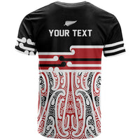 Personalised Toitu Te Tiriti Aotearoa 1840 T Shirt Red Kowhaiwhai Puhoro - Polynesian Pride