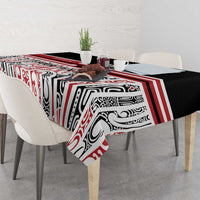 Personalised Toitu Te Tiriti Aotearoa 1840 Tablecloth Red Kowhaiwhai Puhoro LT9 - Polynesian Pride