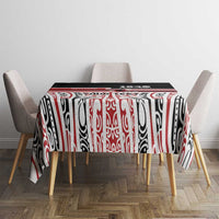 Personalised Toitu Te Tiriti Aotearoa 1840 Tablecloth Red Kowhaiwhai Puhoro LT9 - Polynesian Pride