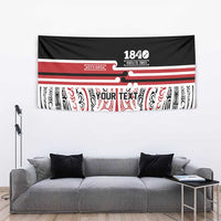 Personalised Toitu Te Tiriti Aotearoa 1840 Tapestry Red Kowhaiwhai Puhoro LT9 - Polynesian Pride