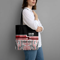 Personalised Toitu Te Tiriti Aotearoa 1840 Tote Bag Red Kowhaiwhai Puhoro LT9 - Polynesian Pride