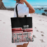 Personalised Toitu Te Tiriti Aotearoa 1840 Tote Bag Red Kowhaiwhai Puhoro LT9 - Polynesian Pride