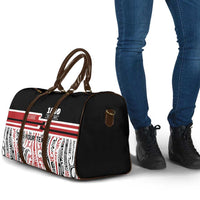 Personalised Toitu Te Tiriti Aotearoa 1840 Travel Bag Red Kowhaiwhai Puhoro LT9 - Polynesian Pride