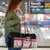Personalised Toitu Te Tiriti Aotearoa 1840 Travel Bag Red Kowhaiwhai Puhoro LT9 - Polynesian Pride