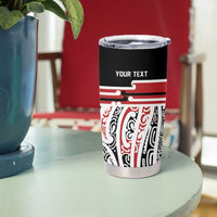 Personalised Toitu Te Tiriti Aotearoa 1840 Tumbler Cup Red Kowhaiwhai Puhoro LT9 - Polynesian Pride