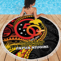 Papua New Guinea Tribal Tattoo Beach Blanket 50th Independence Anniversary LT9 - Polynesian Pride