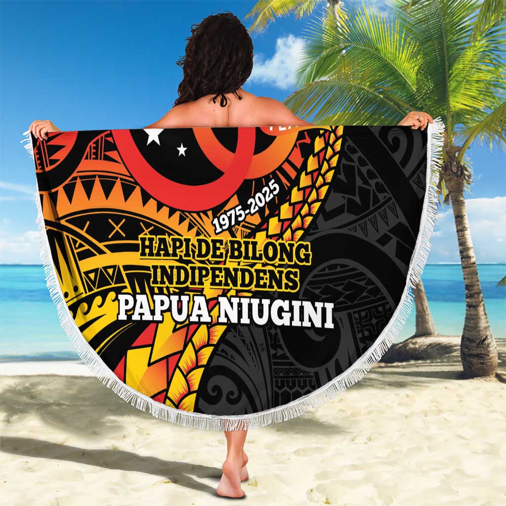 Papua New Guinea Tribal Tattoo Beach Blanket 50th Independence Anniversary LT9 - Polynesian Pride