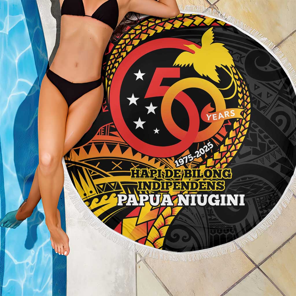 Papua New Guinea Tribal Tattoo Beach Blanket 50th Independence Anniversary LT9 - Polynesian Pride
