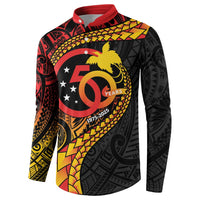 Papua New Guinea Tribal Tattoo Button Sweatshirt 50th Independence Anniversary LT9 - Polynesian Pride