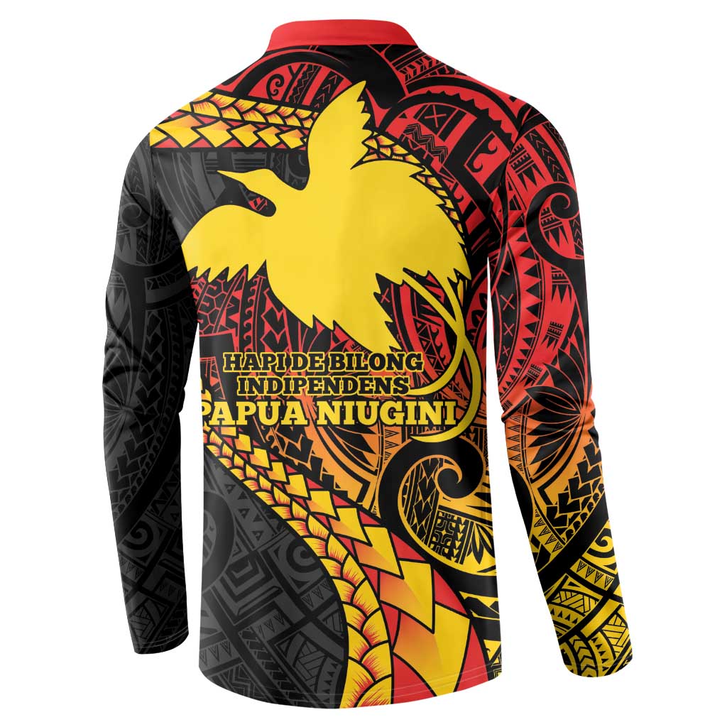 Papua New Guinea Tribal Tattoo Button Sweatshirt 50th Independence Anniversary LT9 - Polynesian Pride