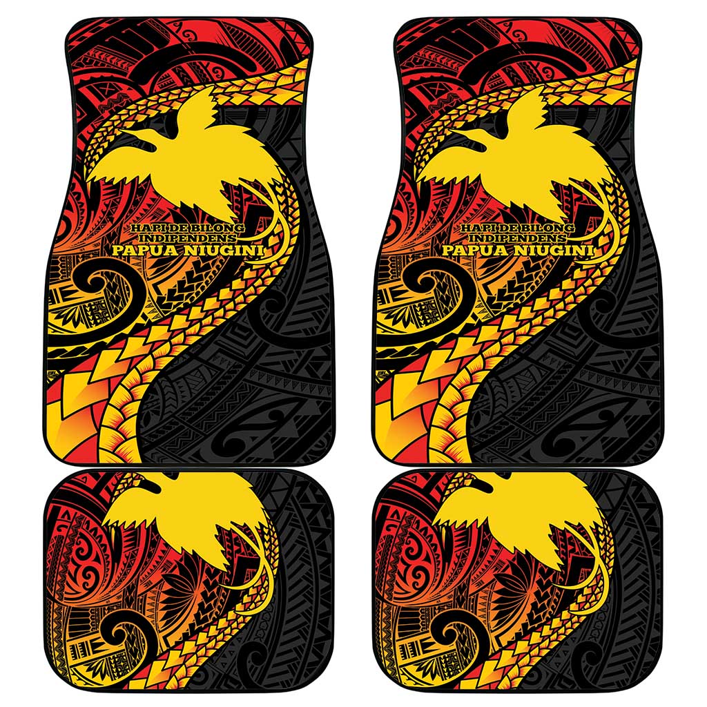 Papua New Guinea Tribal Tattoo Car Mats 50th Independence Anniversary LT9 - Polynesian Pride