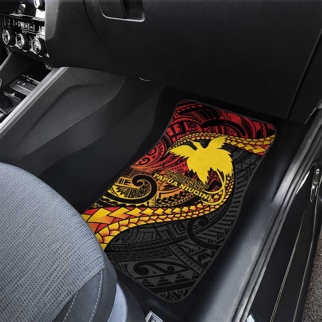 Papua New Guinea Tribal Tattoo Car Mats 50th Independence Anniversary LT9 - Polynesian Pride