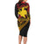 Papua New Guinea Tribal Tattoo Family Matching Long Sleeve Bodycon Dress and Hawaiian Shirt 50th Independence Anniversary