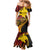 Papua New Guinea Tribal Tattoo Family Matching Mermaid Dress and Hawaiian Shirt 50th Independence Anniversary