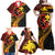 Papua New Guinea Tribal Tattoo Family Matching Off Shoulder Maxi Dress and Hawaiian Shirt 50th Independence Anniversary