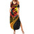 Papua New Guinea Tribal Tattoo Family Matching Summer Maxi Dress and Hawaiian Shirt 50th Independence Anniversary