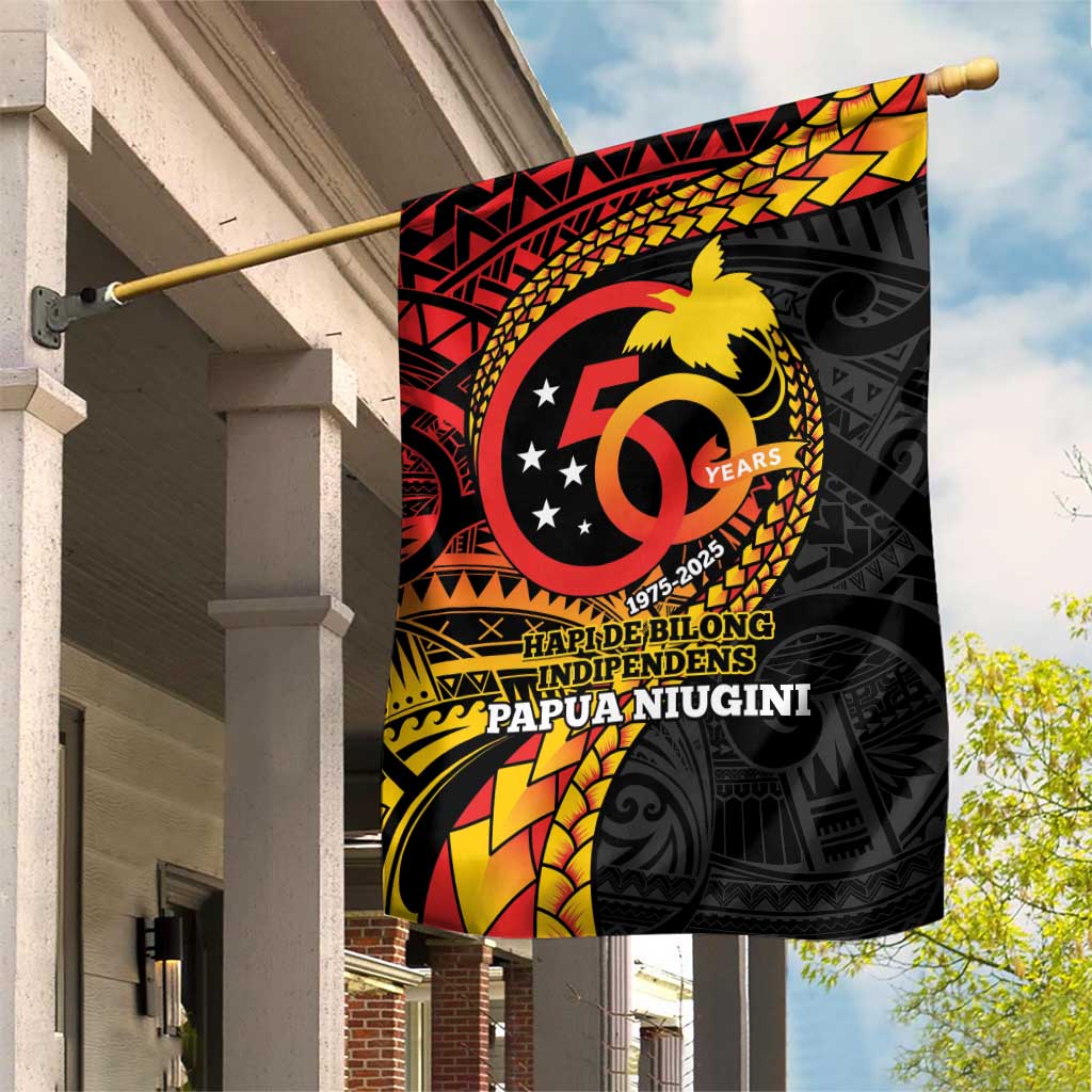 Papua New Guinea Tribal Tattoo Garden Flag 50th Independence Anniversary LT9 House Flag Black - Polynesian Pride