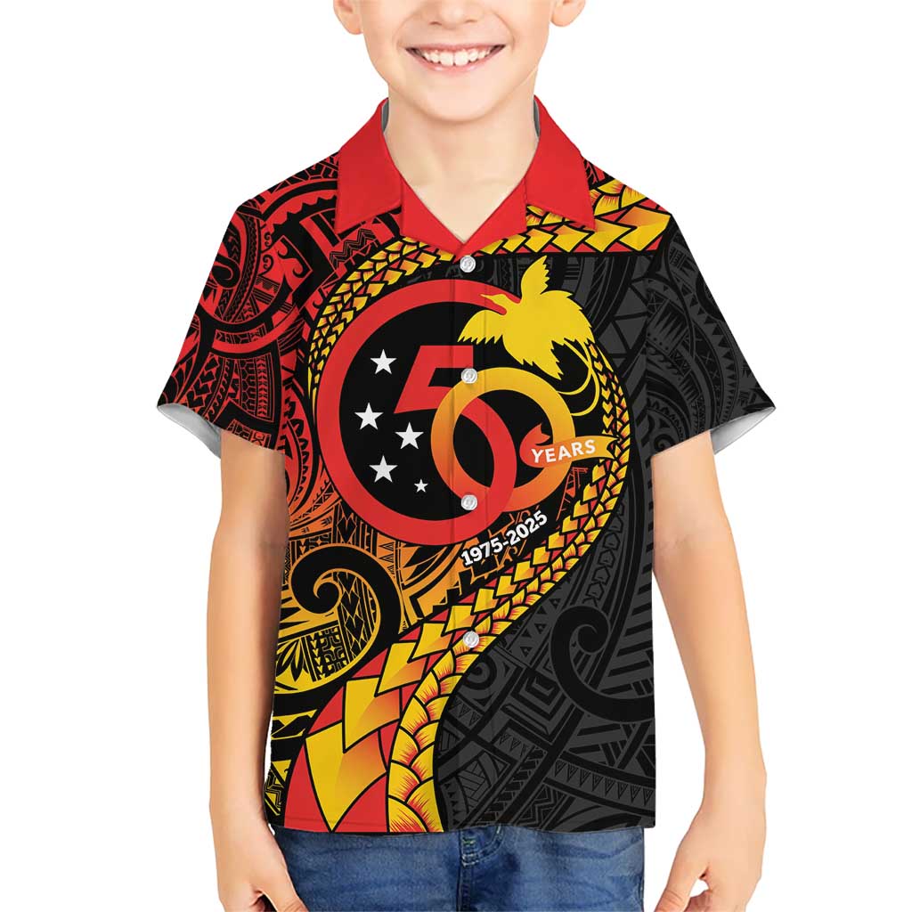 Papua New Guinea Tribal Tattoo Hawaiian Shirt 50th Independence Anniversary LT9 - Polynesian Pride