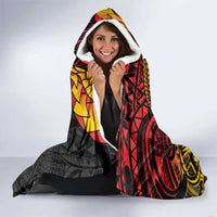Papua New Guinea Tribal Tattoo Hooded Blanket 50th Independence Anniversary LT9 - Polynesian Pride