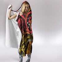 Papua New Guinea Tribal Tattoo Hooded Blanket 50th Independence Anniversary LT9 - Polynesian Pride