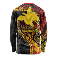 Papua New Guinea Tribal Tattoo Long Sleeve Shirt 50th Independence Anniversary LT9 - Polynesian Pride