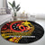 Papua New Guinea Tribal Tattoo Round Carpet 50th Independence Anniversary