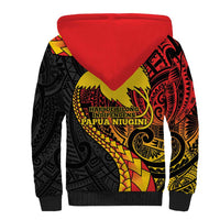 Papua New Guinea Tribal Tattoo Sherpa Hoodie 50th Independence Anniversary LT9 - Polynesian Pride