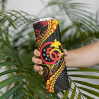 Papua New Guinea Tribal Tattoo Skinny Tumbler 50th Independence Anniversary