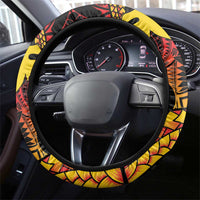 Papua New Guinea Tribal Tattoo Steering Wheel Cover 50th Independence Anniversary LT9 - Polynesian Pride