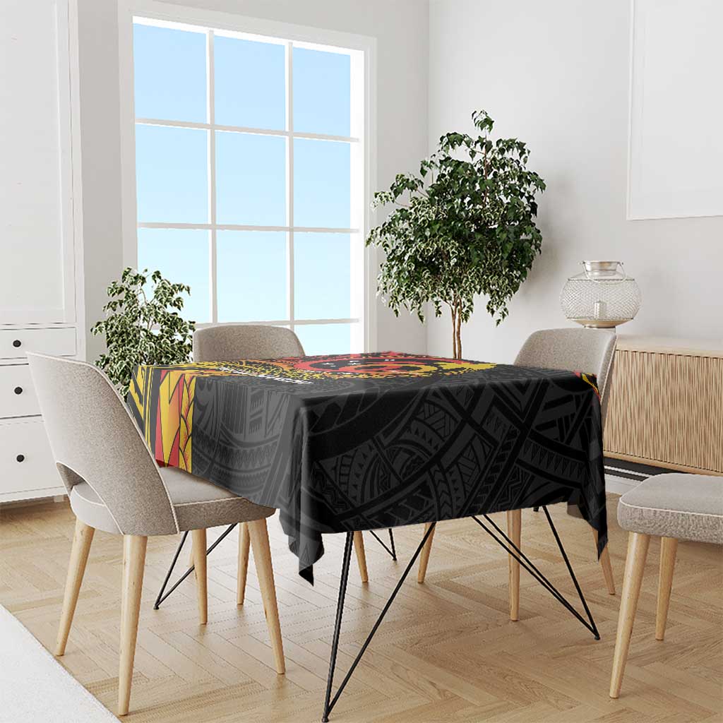 Papua New Guinea Tribal Tattoo Tablecloth 50th Independence Anniversary