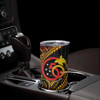 Papua New Guinea Tribal Tattoo Tumbler Cup 50th Independence Anniversary LT9 - Polynesian Pride