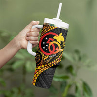Papua New Guinea Tribal Tattoo Tumbler With Handle 50th Independence Anniversary LT9 - Polynesian Pride