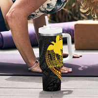 Papua New Guinea Tribal Tattoo Tumbler With Handle 50th Independence Anniversary LT9 - Polynesian Pride