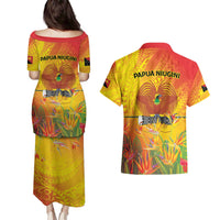 Papua New Guinea Unity in Diversity Couples Matching Puletasi and Hawaiian Shirt 50th Indipendens Papua Niugini LT9 - Polynesian Pride