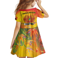 Papua New Guinea Unity in Diversity Family Matching Off The Shoulder Long Sleeve Dress and Hawaiian Shirt 50th Indipendens Papua Niugini