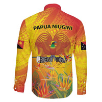 Papua New Guinea Unity in Diversity Family Matching Off The Shoulder Long Sleeve Dress and Hawaiian Shirt 50th Indipendens Papua Niugini