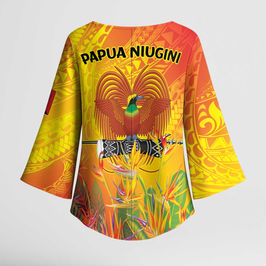 Papua New Guinea Unity in Diversity Kimono Sleeve Blouse 50th Indipendens Papua Niugini - Polynesian Pride