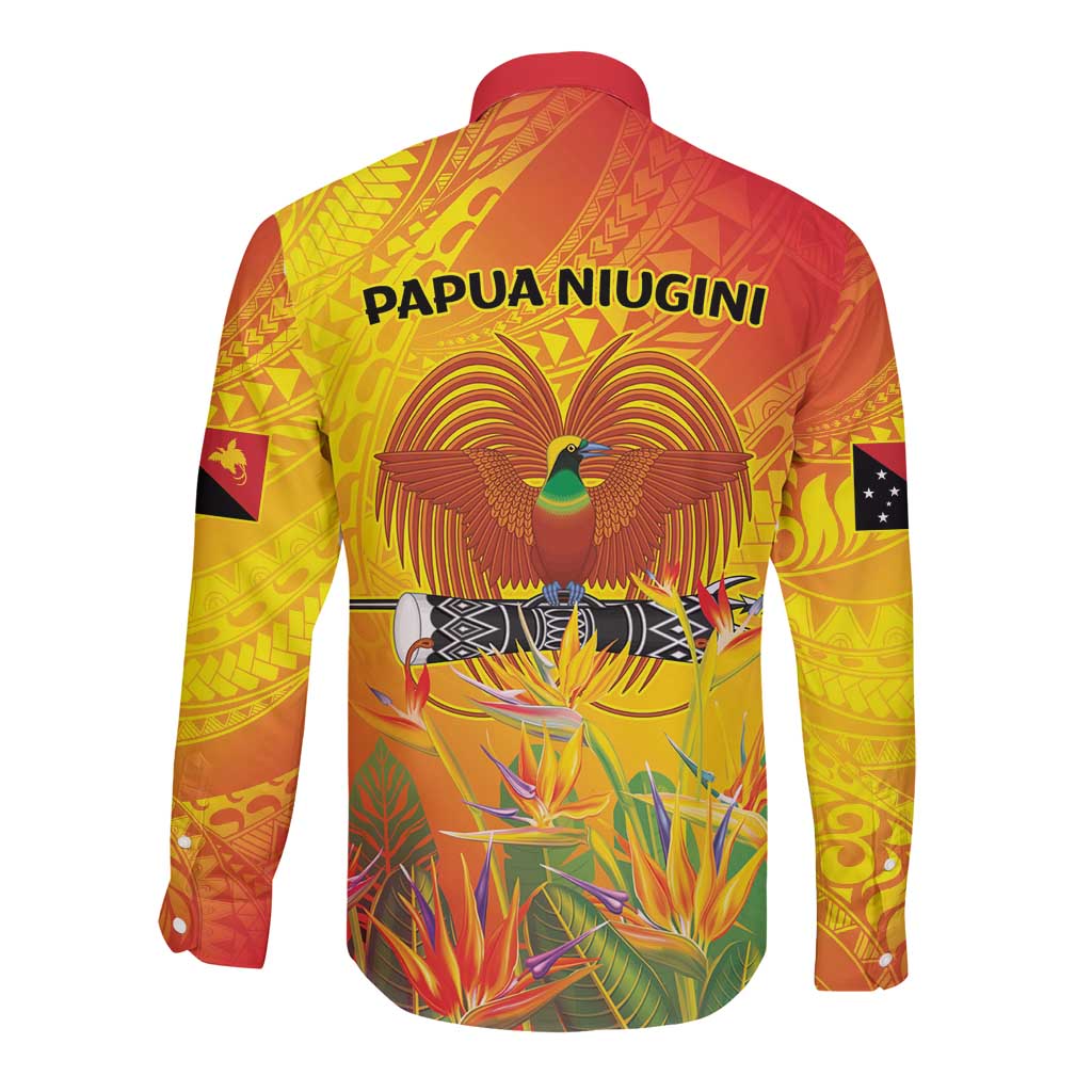 Papua New Guinea Unity in Diversity Long Sleeve Button Shirt 50th Indipendens Papua Niugini LT9 - Polynesian Pride