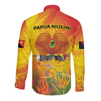Papua New Guinea Unity in Diversity Long Sleeve Button Shirt 50th Indipendens Papua Niugini LT9 - Polynesian Pride
