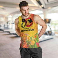 Papua New Guinea Unity in Diversity Men Tank Top 50th Indipendens Papua Niugini LT9 Gold - Polynesian Pride