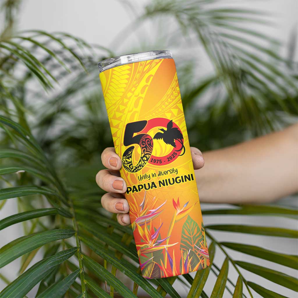 Papua New Guinea Unity in Diversity Skinny Tumbler 50th Indipendens Papua Niugini