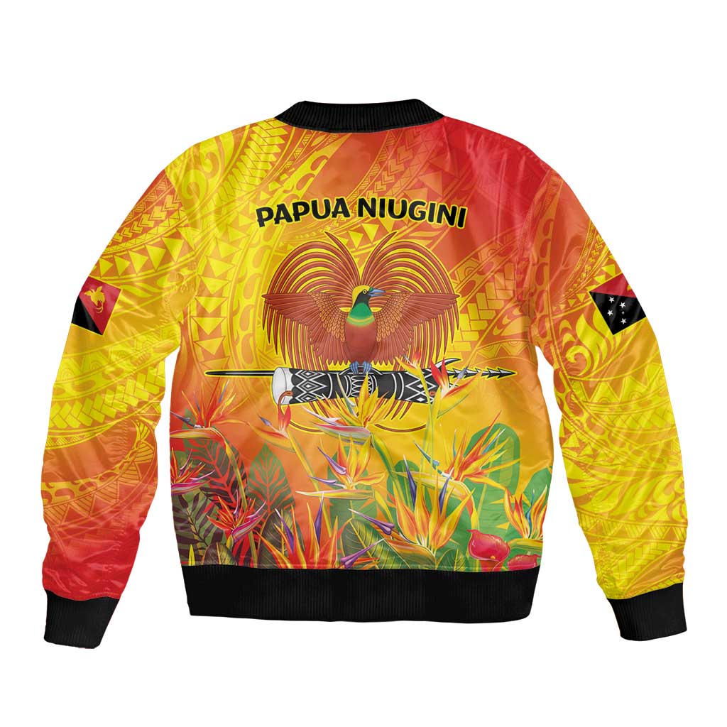 Papua New Guinea Unity in Diversity Sleeve Zip Bomber Jacket 50th Indipendens Papua Niugini