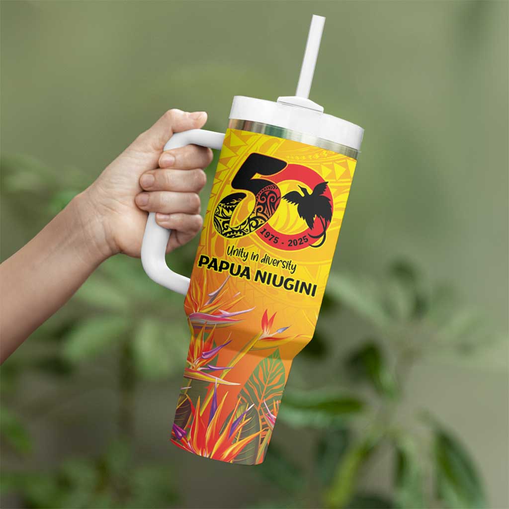 Papua New Guinea Unity in Diversity Tumbler With Handle 50th Indipendens Papua Niugini LT9 - Polynesian Pride