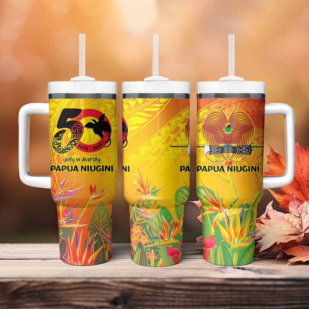 Papua New Guinea Unity in Diversity Tumbler With Handle 50th Indipendens Papua Niugini LT9 - Polynesian Pride