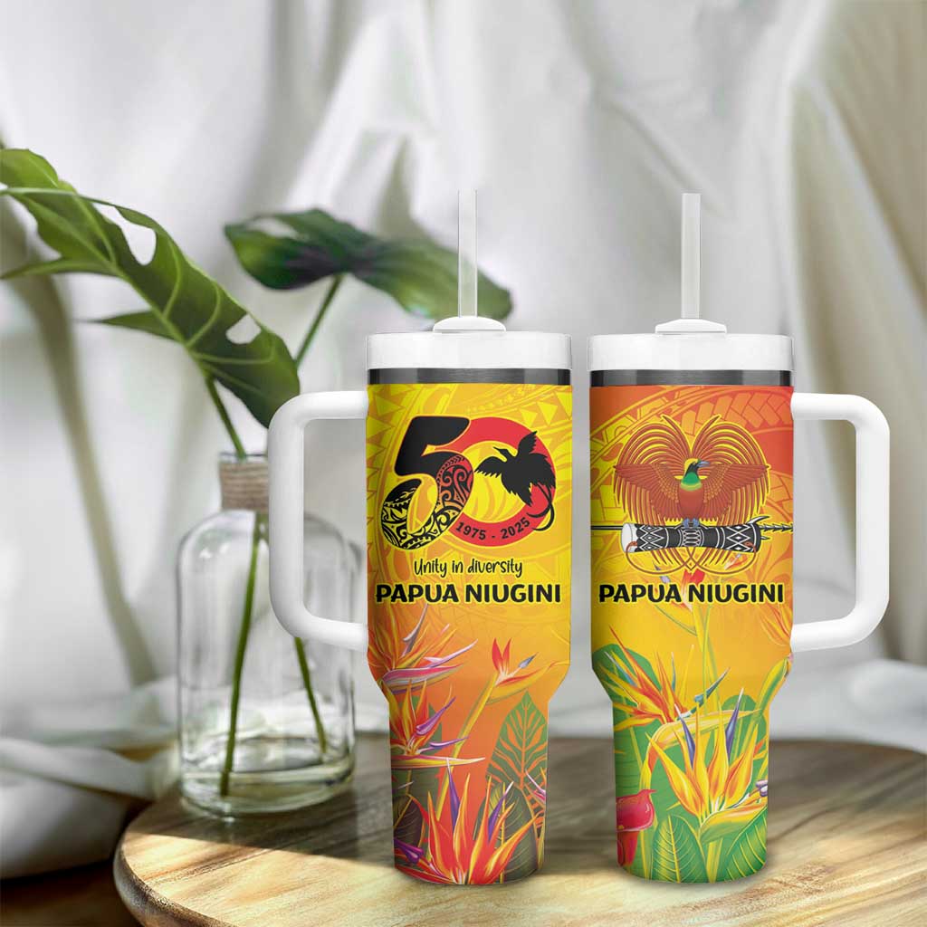 Papua New Guinea Unity in Diversity Tumbler With Handle 50th Indipendens Papua Niugini LT9 - Polynesian Pride